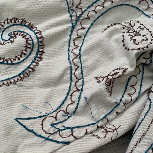 Off White Embroidered Rudy Rd. Jacket [14] - Picture 2 of 4